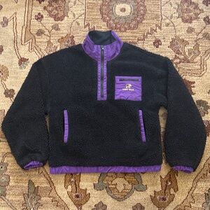 Ivory ella black Sherpa quarter zip